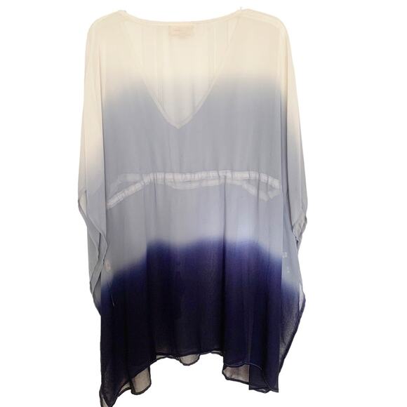 Beaches & Boho Nina Sheer Blue Ombre Swim Coverup S/M - Picture 3 of 4